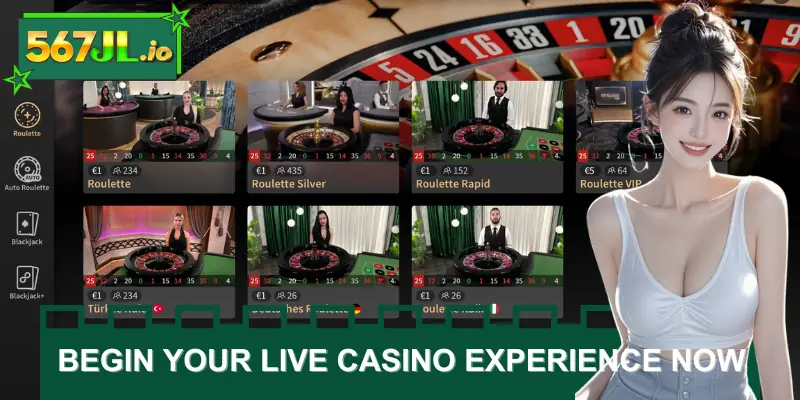 Begin your live casino experience now